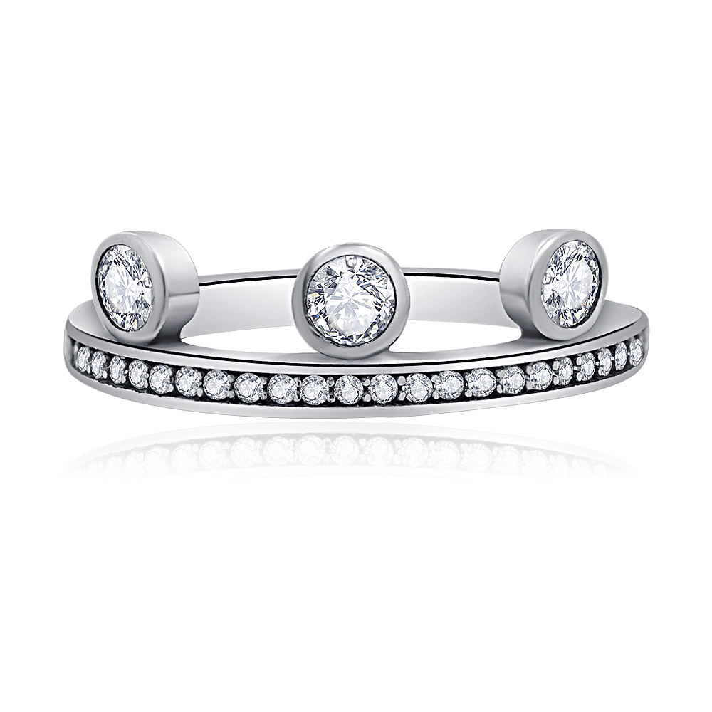 Silver Princess Tiara Ring